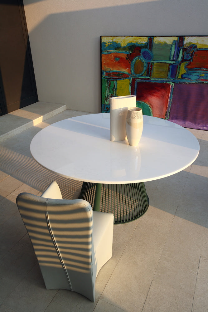 TABLE VENEZIA RONDE LAQUE BRILLANT