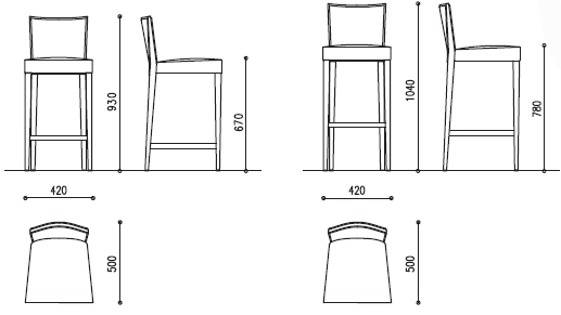 SIENA HIGH BACK STOOL