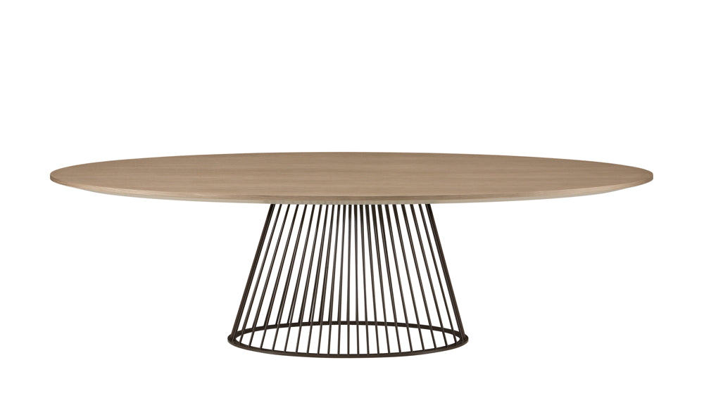 ELLIPTIC WOODEN DINING TABLE VENICE 