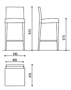 TAORMINA HIGH BACK STOOL